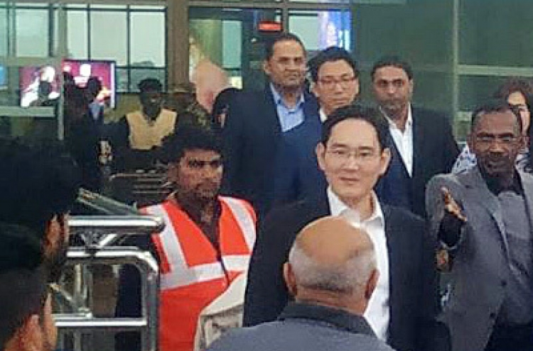 Samsung heir departs for Mumbai to attend Akash Ambani’s wedding