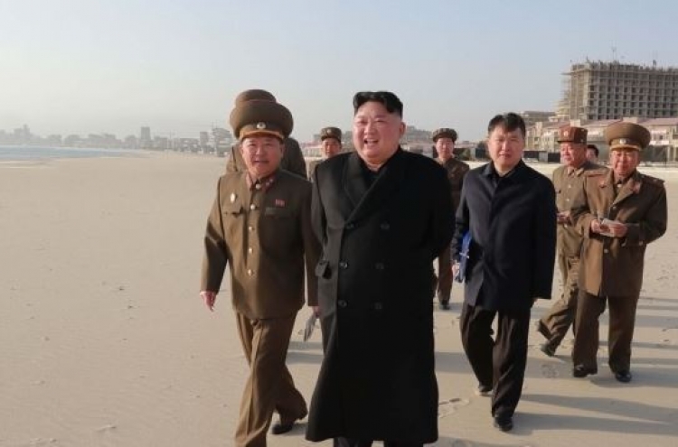 NK leader inspects construction site of key coastal tourist zone