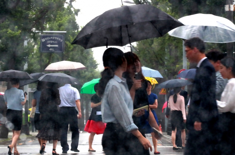 S. Korea's central regions on alert for heavy rain