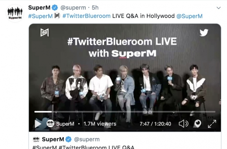 SuperM breaks Twitter Blueroom record with over 2 million viewers