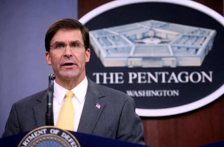 Esper: US could alter military drills to boost N. Korea talks