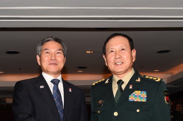 S. Korean, Chinese defense chiefs agree to boost strategic communications