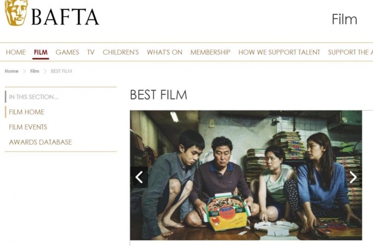 'Parasite' scores 4 nominations for British Academy awards