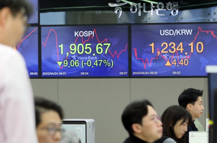 Seoul stocks open lower on dashed hopes for virus treatment