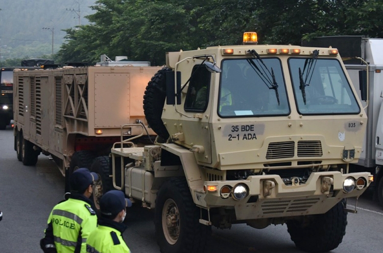 Seoul, Washington deliver new interceptor missiles onto THAAD base