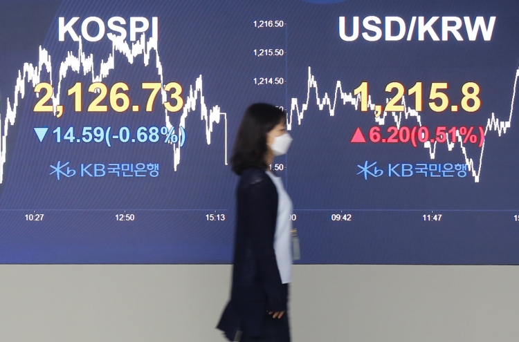 Seoul stocks fall on concerns over virus resurgence