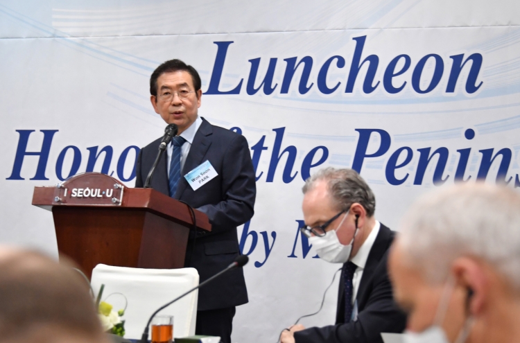 Seoul mayor proposes virus prevention talks with N. Korea