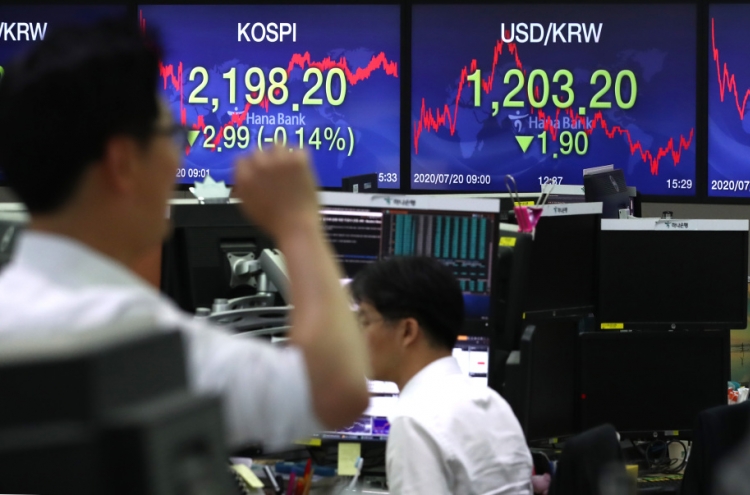 Seoul stocks end tad lower on profit-taking, stimulus uncertainties