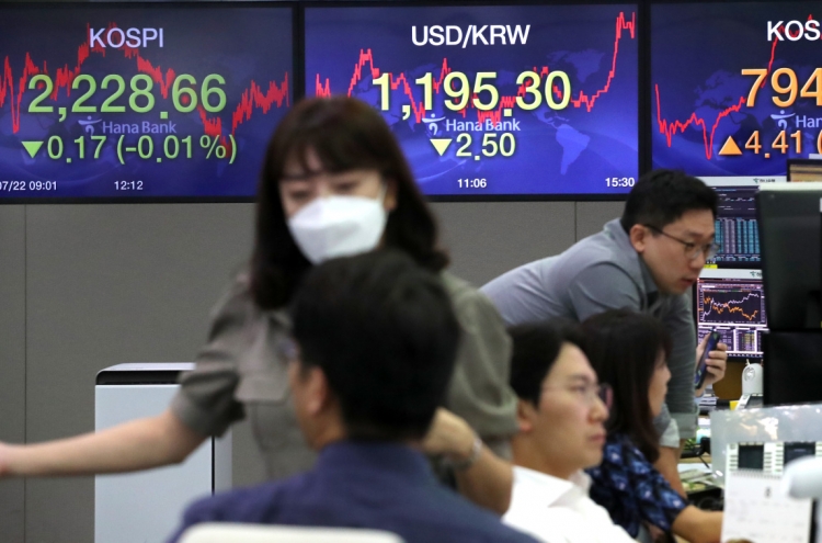 Seoul shares end almost flat on profit-taking