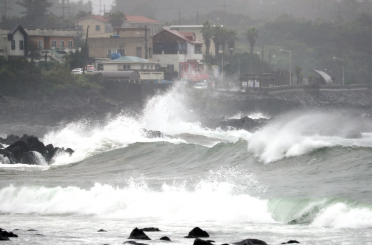 Jeju coming under direct influence of year's most powerful typhoon