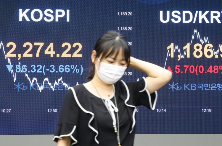 Seoul stocks dip over 3% on rising COVID-19 fears, recovery concerns