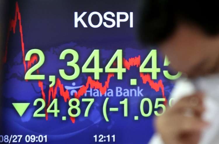 Seoul stocks snap 4-day winning streak on spiking virus cases