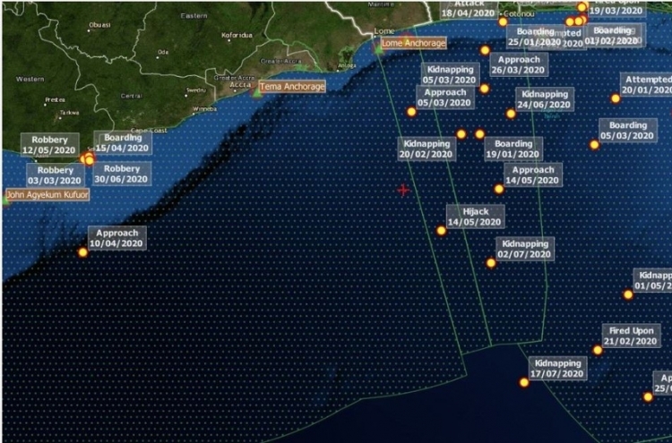 2 South Koreans kidnapped from fishing vessel off Ghana