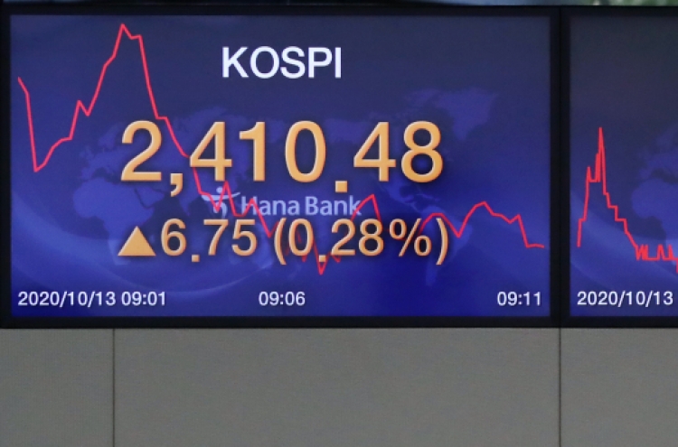 Seoul stocks turn lower late Tue. morning on virus resurgence