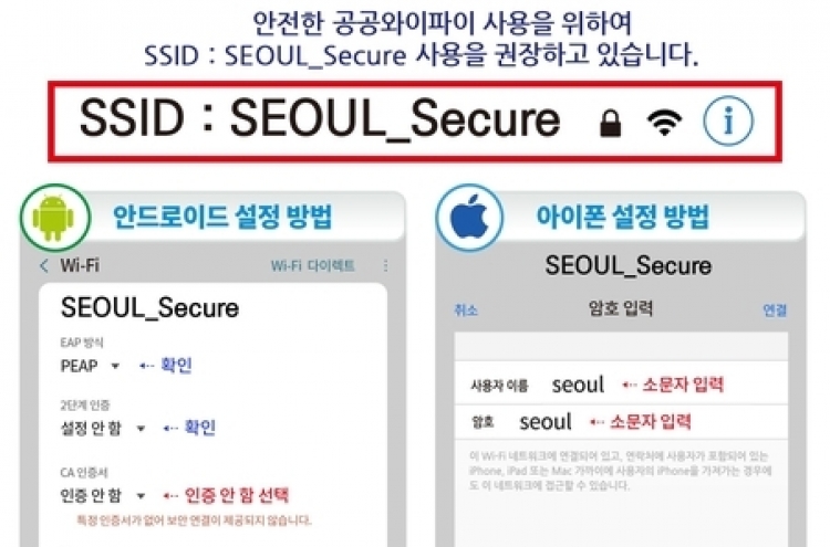 Seoul city to launch new public Wi-Fi service on trial basis
