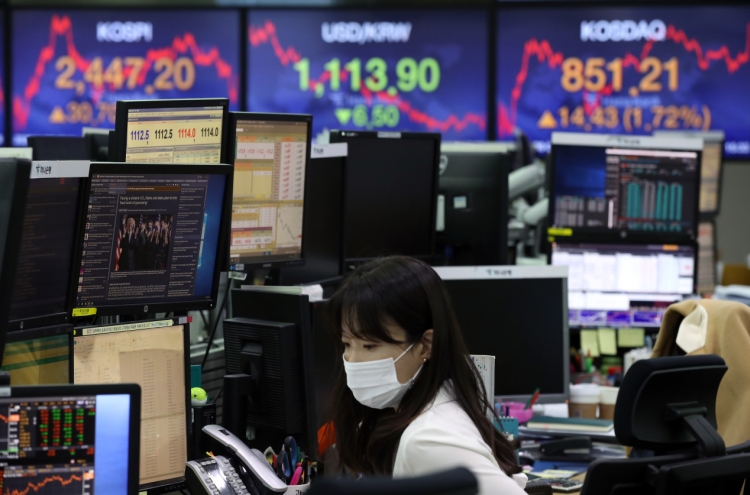 Seoul stocks surge to over 2-yr high on Biden effect; Korean won at nearly 2-yr high