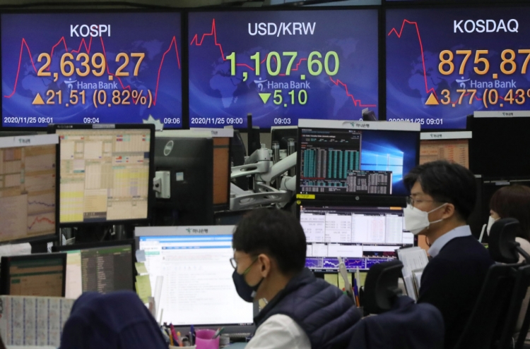 Seoul stocks open higher on Dow's record gain, vaccine hopes