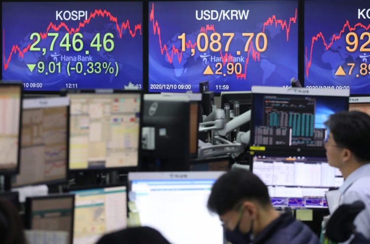 Seoul stocks close lower on foreign selling spree amid volatility