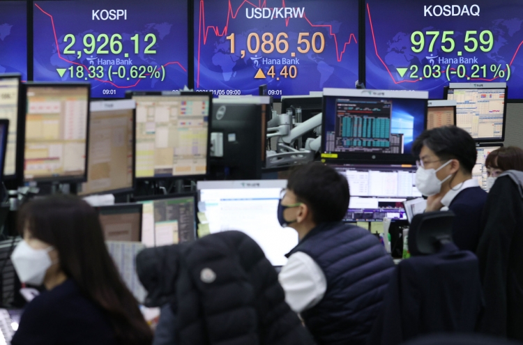 Seoul stocks open lower on virus concerns, profit-taking