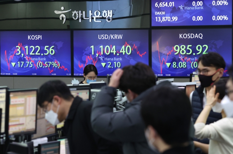 Seoul stocks fall on foreign selling ahead of US Fed meeting