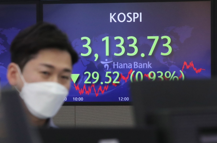 Seoul stocks snap 3-day winning streak on foreign and institutional selling