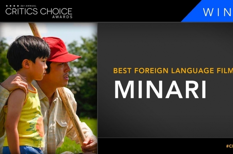 'Minari' wins best foreign language film at Critics Choice Awards