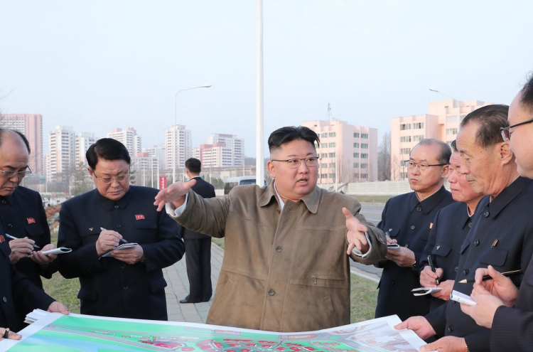 NK leader visits construction site for riverside flats again in week