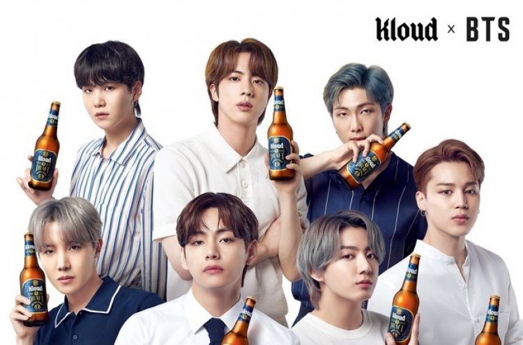 BTS represents Korean beer Kloud