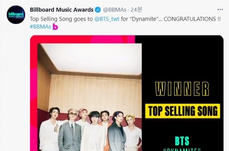 BTS scoops up four Billboard Awards