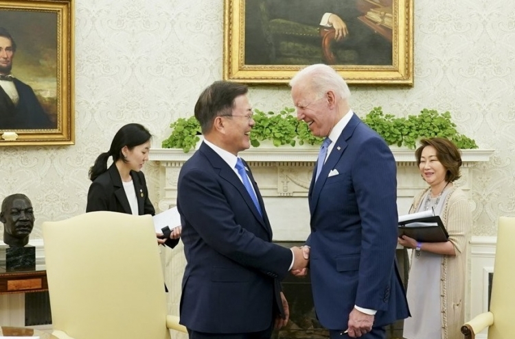 Moon shares Biden's Twitter message on their summit last week