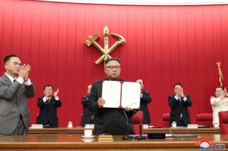 NK leader vows to overcome difficulties as he concludes key party meeting: state media