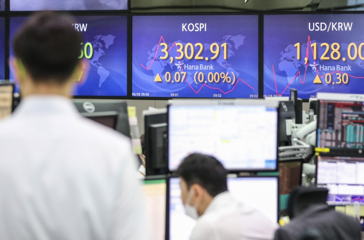 Seoul stocks snap 4-day winning streak amid valuation pressure, virus woes