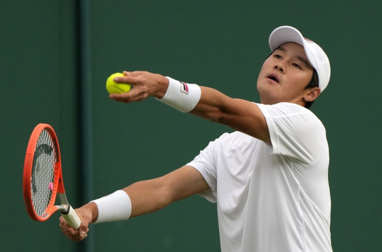 S. Korean Kwon Soon-woo wins 1st round men's singles match at Wimbledon