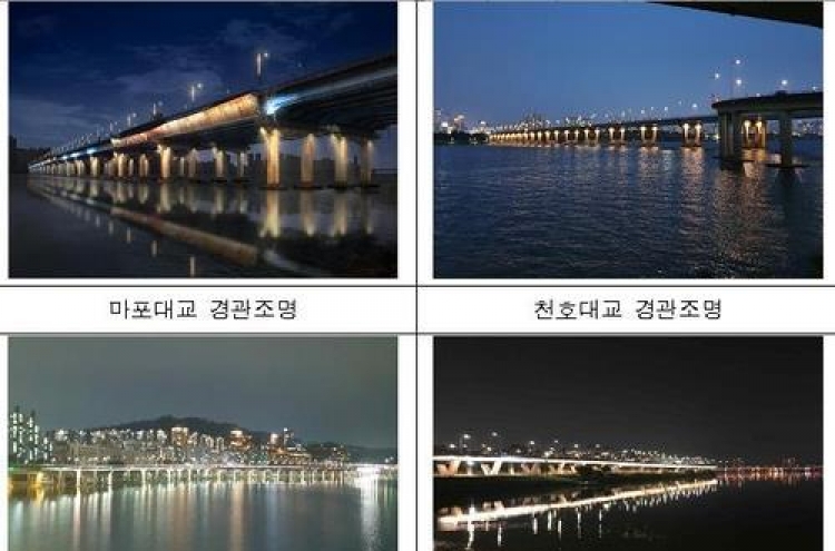 Six more Han River bridges to glow at night from July