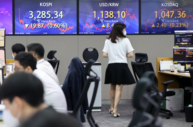 Seoul stocks dip amid virus woes, Kosdaq at another high