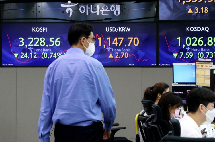 Seoul stocks open lower amid virus resurgence