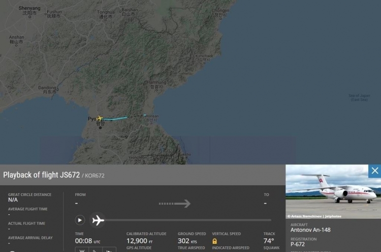 N.Korea flight of same jet type as leader's personal plane makes flight towards Wonsan: aviation tracker