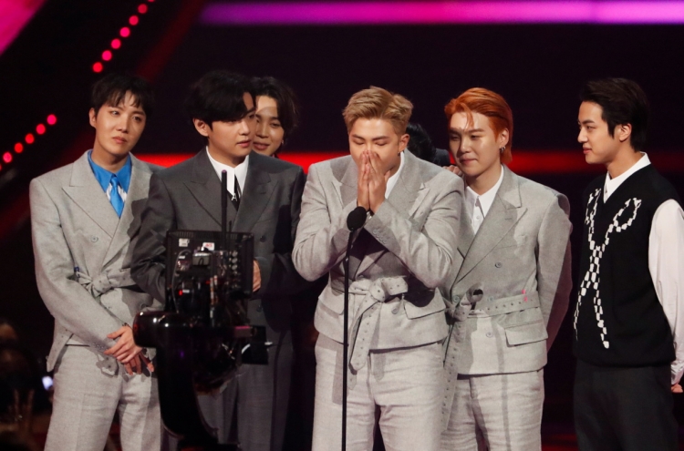 BTS writes history as the first Asian act to win top prize at AMAs