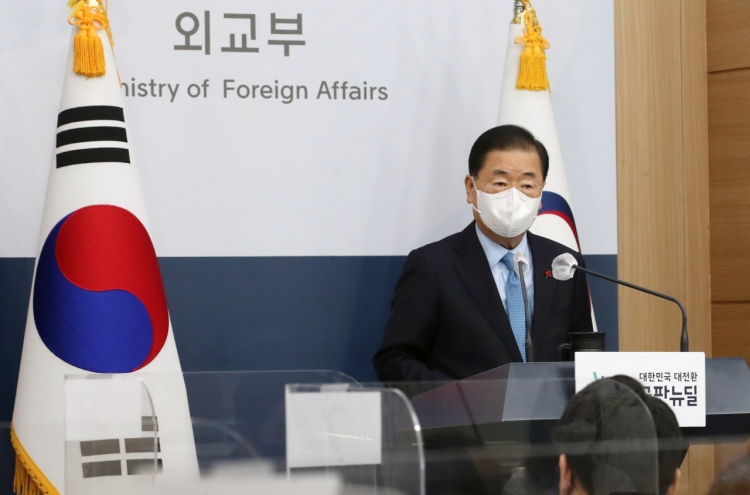 S. Korea, US agree on draft text of end-of-war declaration: FM Chung
