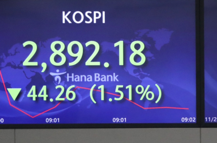Seoul stocks hit 7-week low on inflation risk