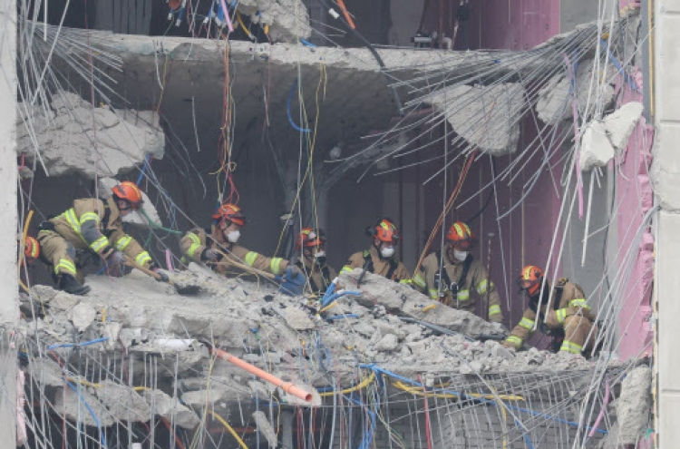 Rescuers discover missing person at collapsed construction site in Gwangju