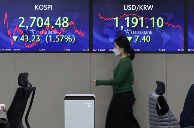 Seoul stocks down for 2nd day on US-Russia tensions