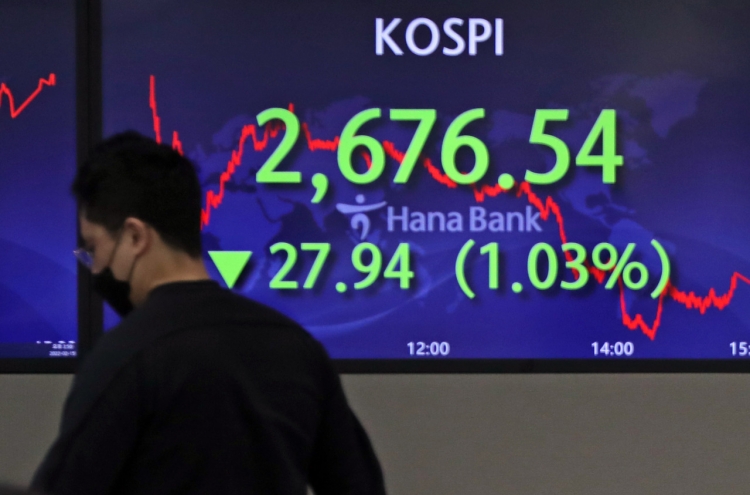 Seoul stocks down for 3rd day amid Ukraine risk