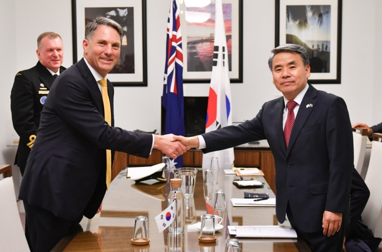 S. Korea, Australia agree to enhance defense cooperation, reinforce military exercises