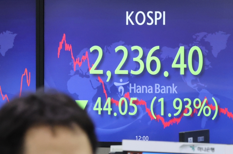 Seoul stocks close at two-month low on China woes, Wall Street tech decline