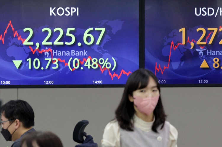 Seoul stocks close lower on first trading day of 2023