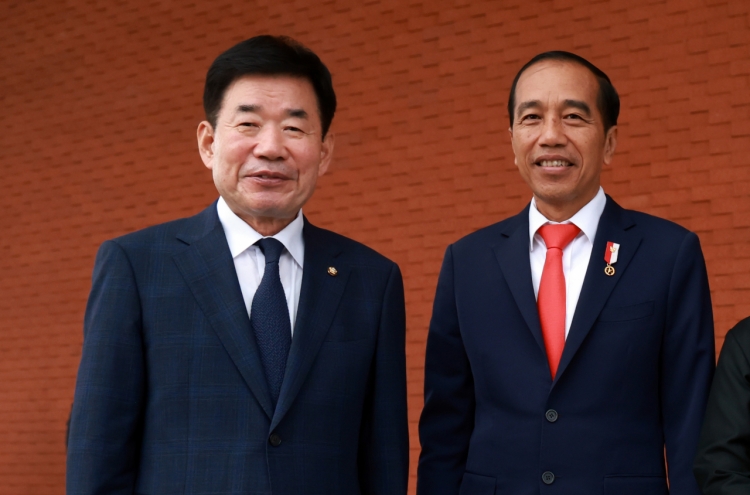 Assembly speaker Kim discusses improving bilateral cooperation with Indonesian president