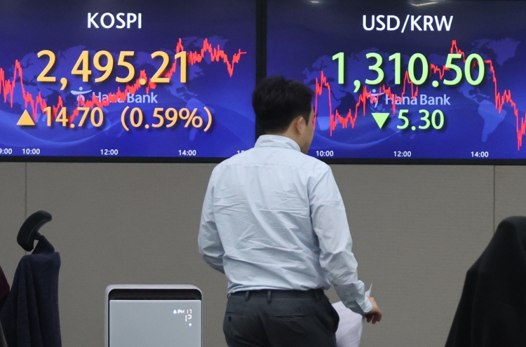 Seoul shares up on tech, battery gains amid recession woes