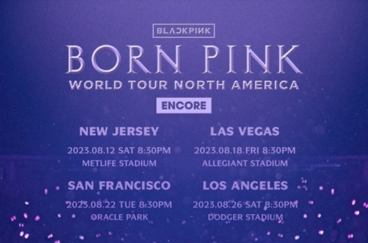 [Today’s K-pop] Blackpink to hold encore concert in US this summer