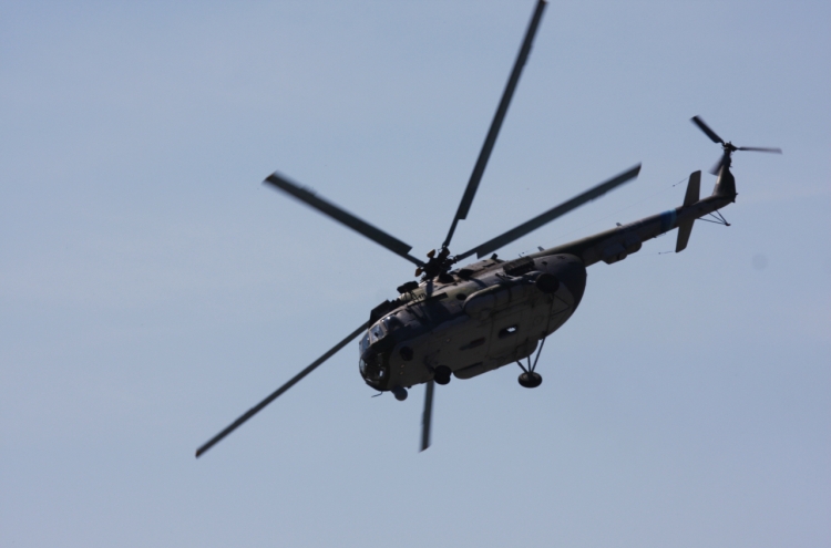 Military helicopter makes emergency landing in Yangyang; 2 slightly injured